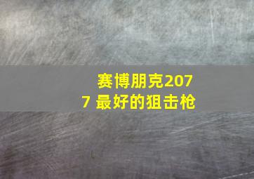 赛博朋克2077 最好的狙击枪